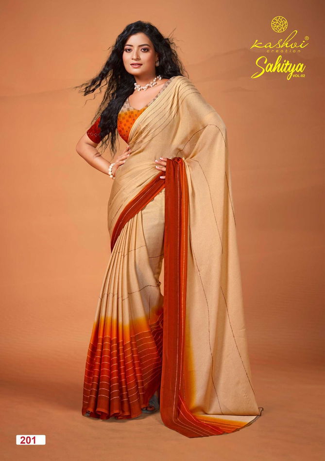 Sahitya Vol 2 By Kashvi Dull Moss Daily Wear Sarees Orders In India